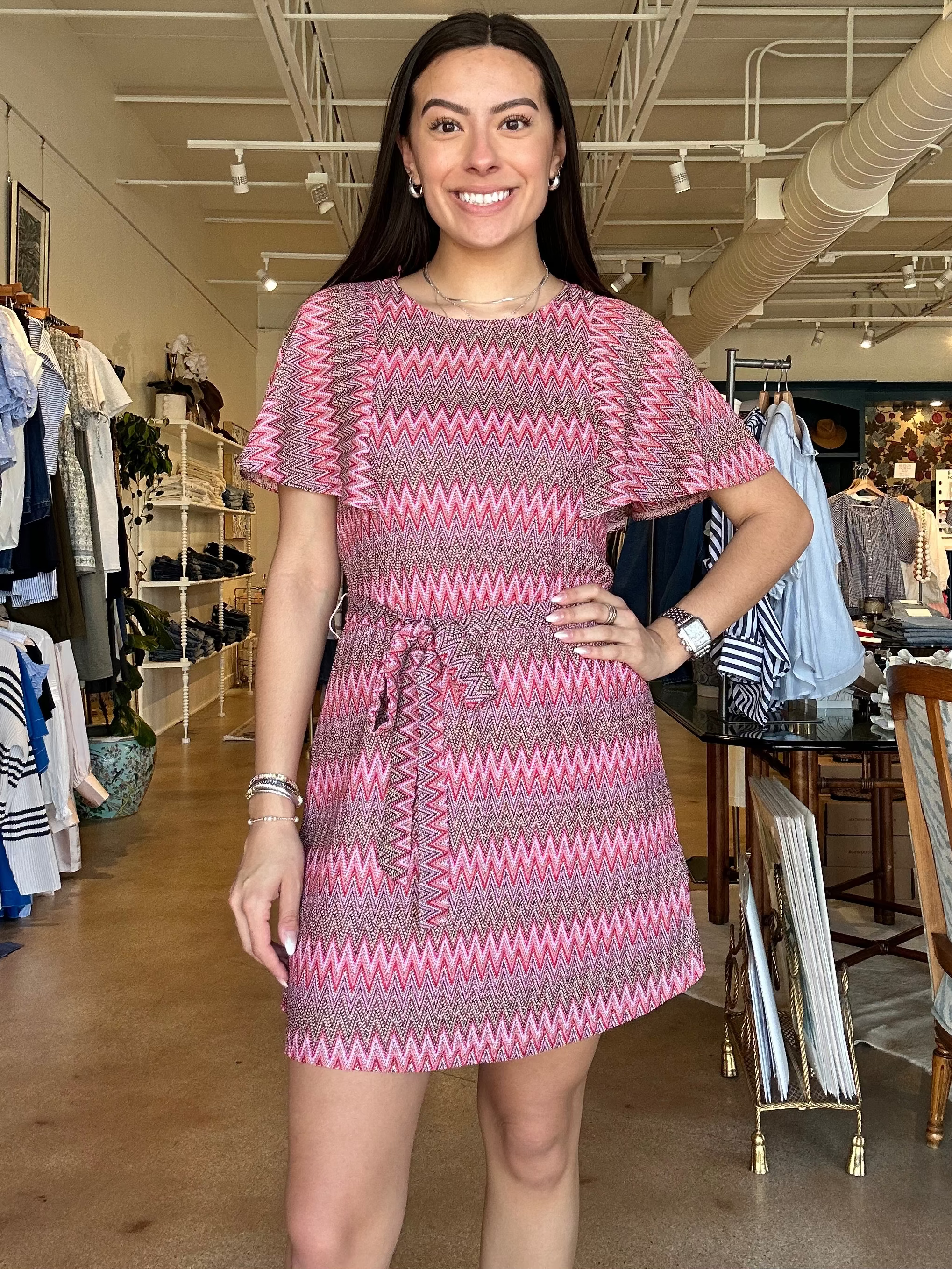 Twiggy Knit Belted Dress Elle Maxine Twiggy Knit Belted Dress Elle Maxine