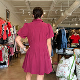 Rory Button Down Dress- Plum