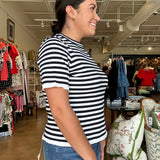 Clarissa Stripe Knit Tee