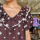 Paisley Drop Waist Ruffle Dress