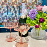 Acrylic Flower Coupe 4pc Set- Pink