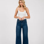 A Line Darted Jeans - Dark Wash - Elle Maxine