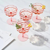 Acrylic Flower Coupe 4pc Set - Pink - Elle Maxine