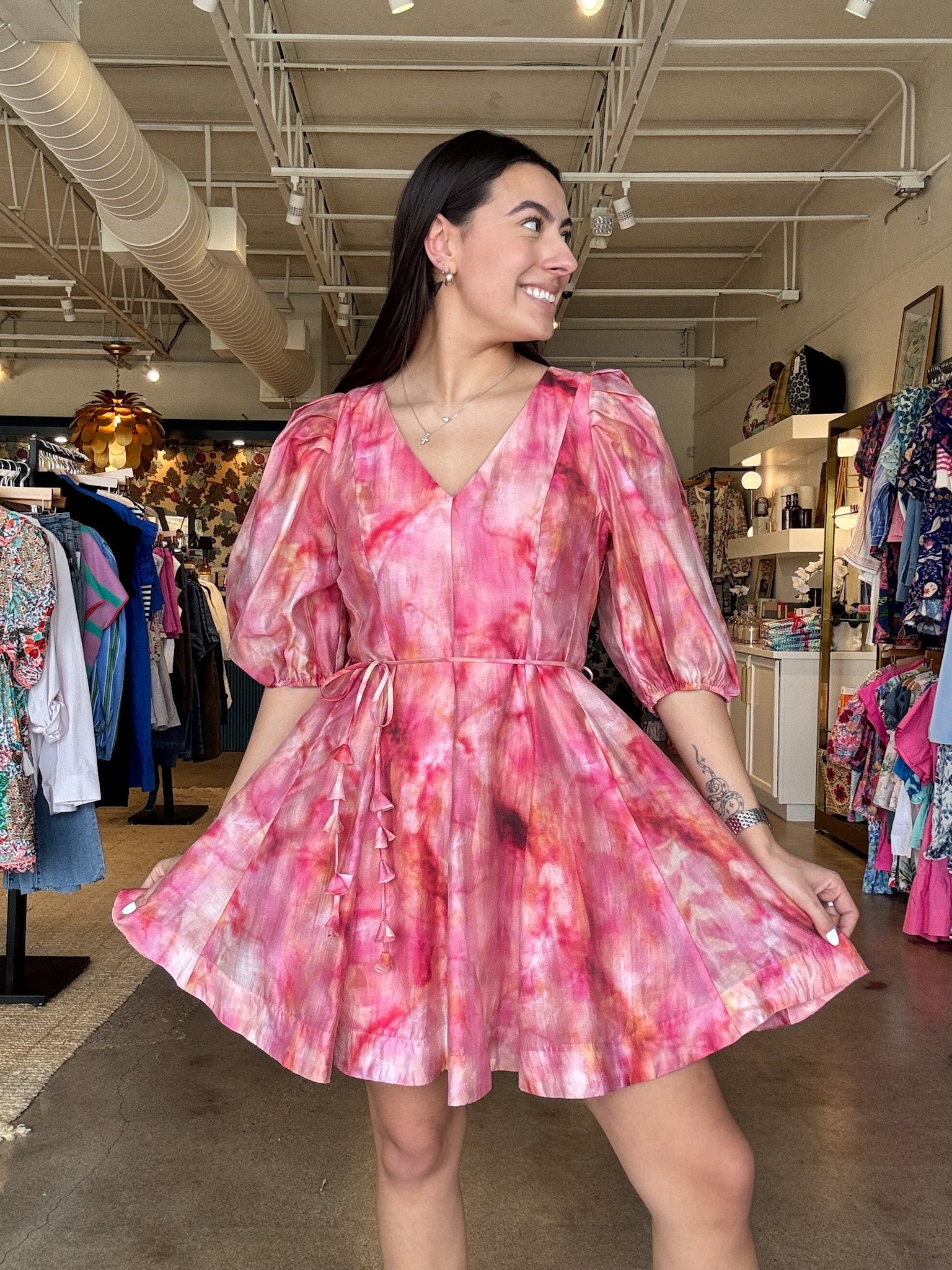 Alexis Puff Sleeve Dress - Elle Maxine