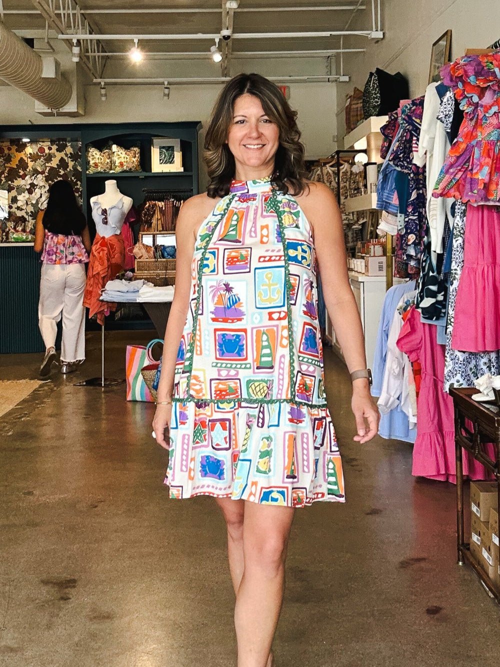 Aloha Halter Dress - Elle Maxine