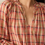 Annalise Top - Sunset Gingham - Elle Maxine