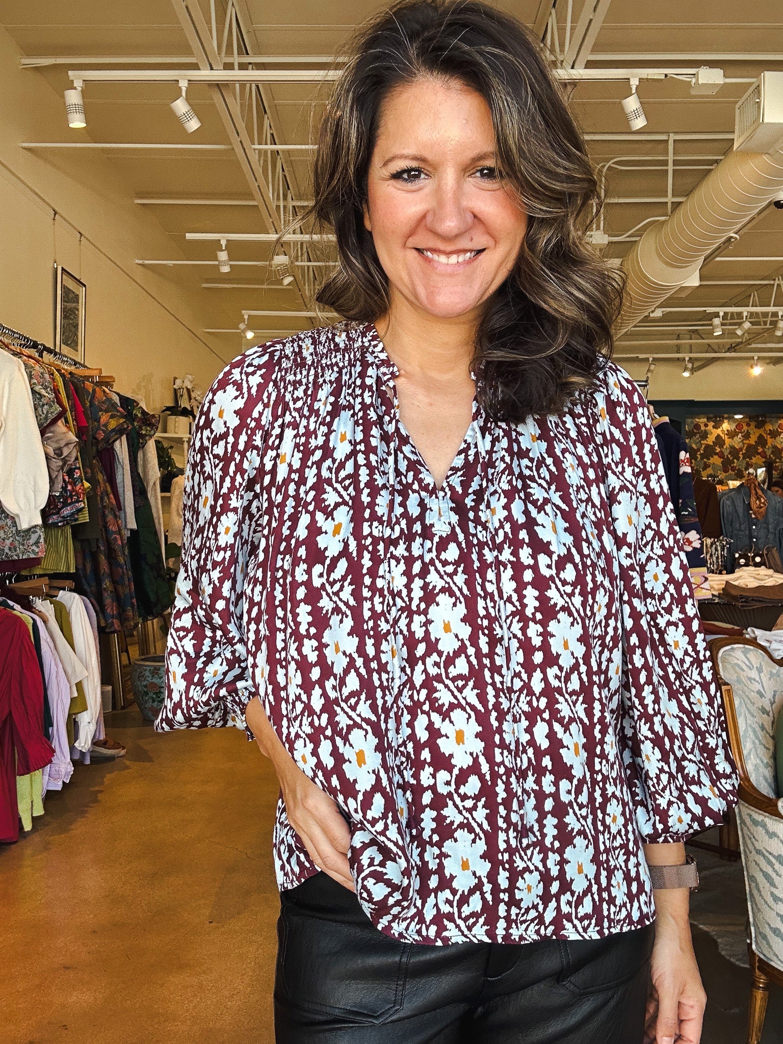 Anouk Blouse - Esme Garnet - Elle Maxine