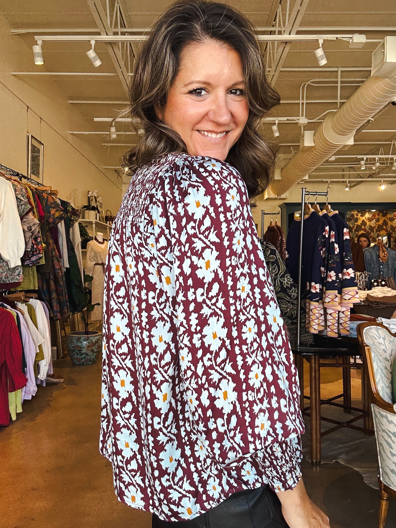 Anouk Blouse - Esme Garnet - Elle Maxine