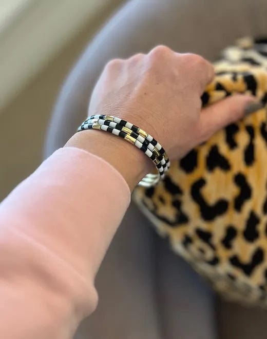 Aquarius Stack - Black/White (Thin) - Elle Maxine