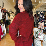 Ariadne Sweater - Burgundy - Elle Maxine