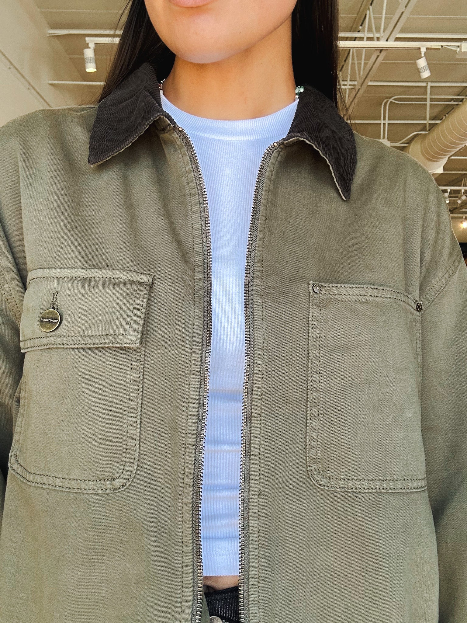 Barn Jacket - Burnt Olive - Elle Maxine
