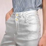 Brynn Pants - Silver - Elle Maxine