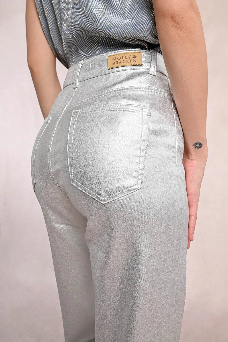 Brynn Pants - Silver - Elle Maxine