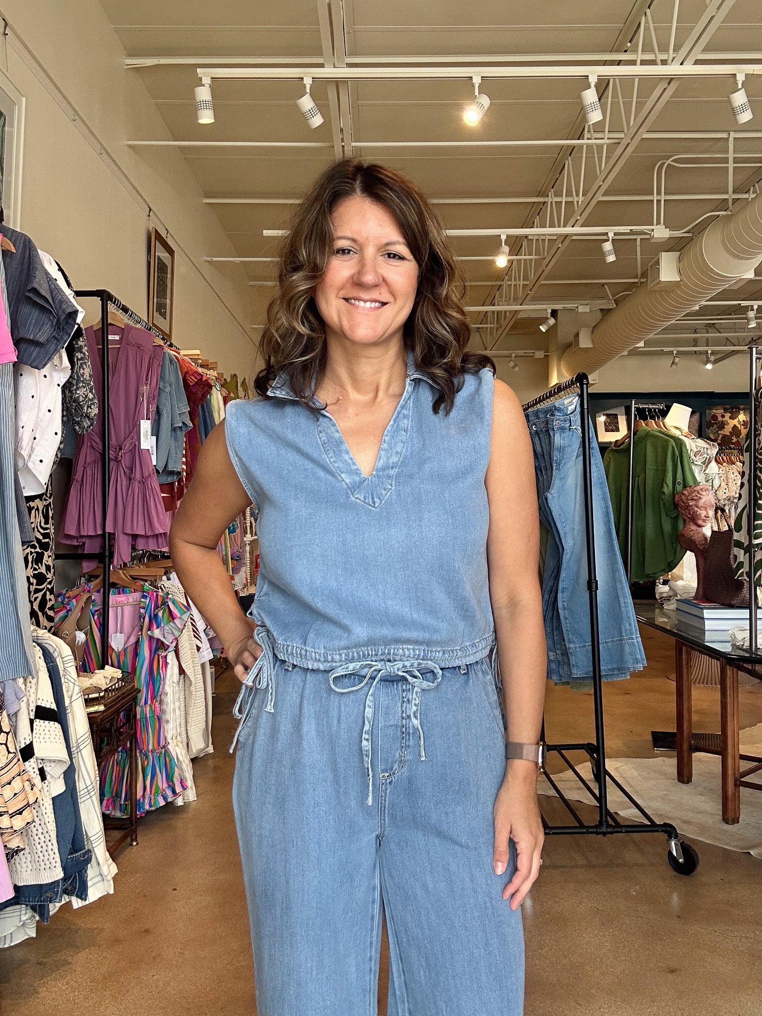 Capricorn Denim Top - Elle Maxine