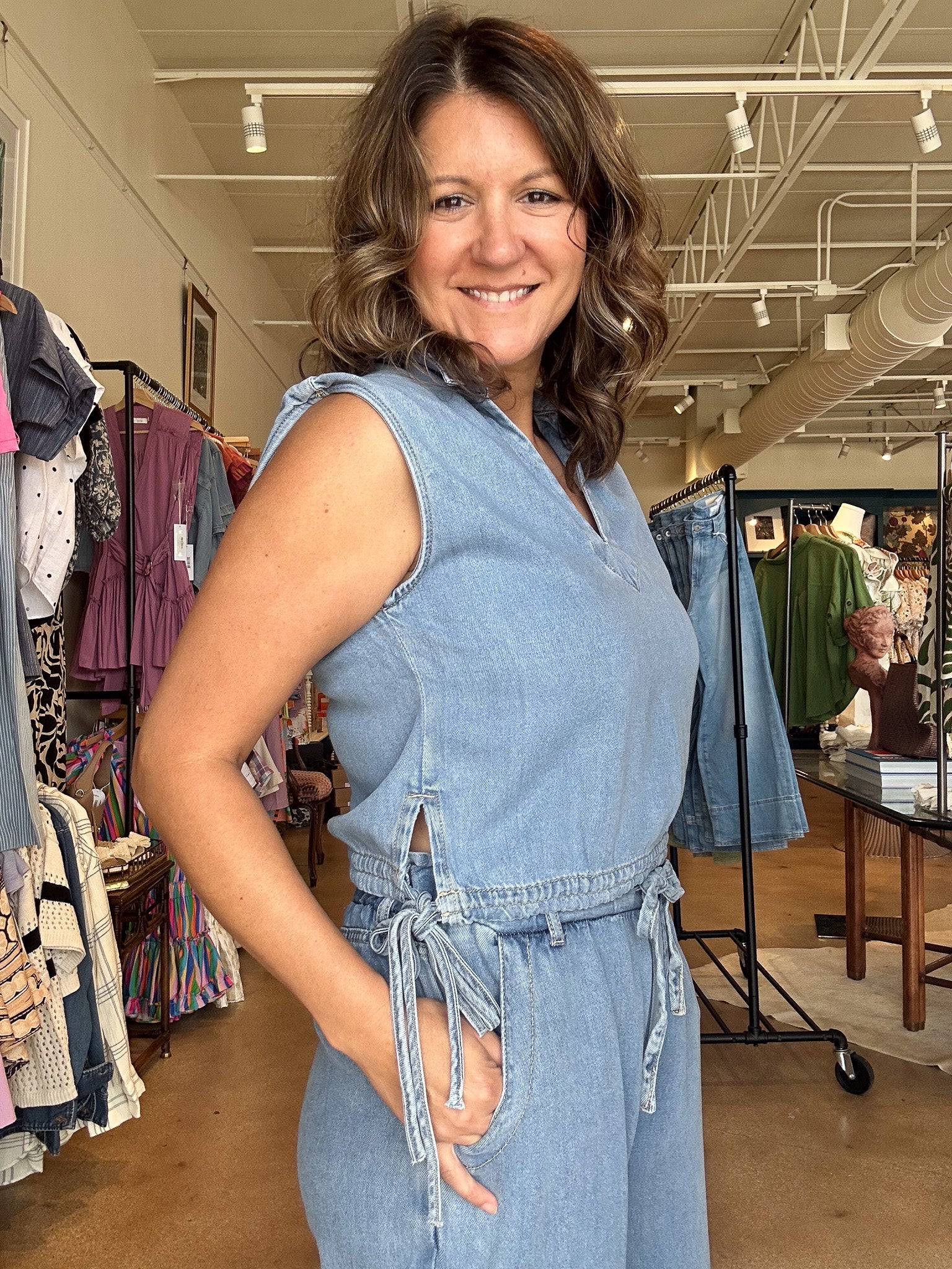 Capricorn Denim Top - Elle Maxine