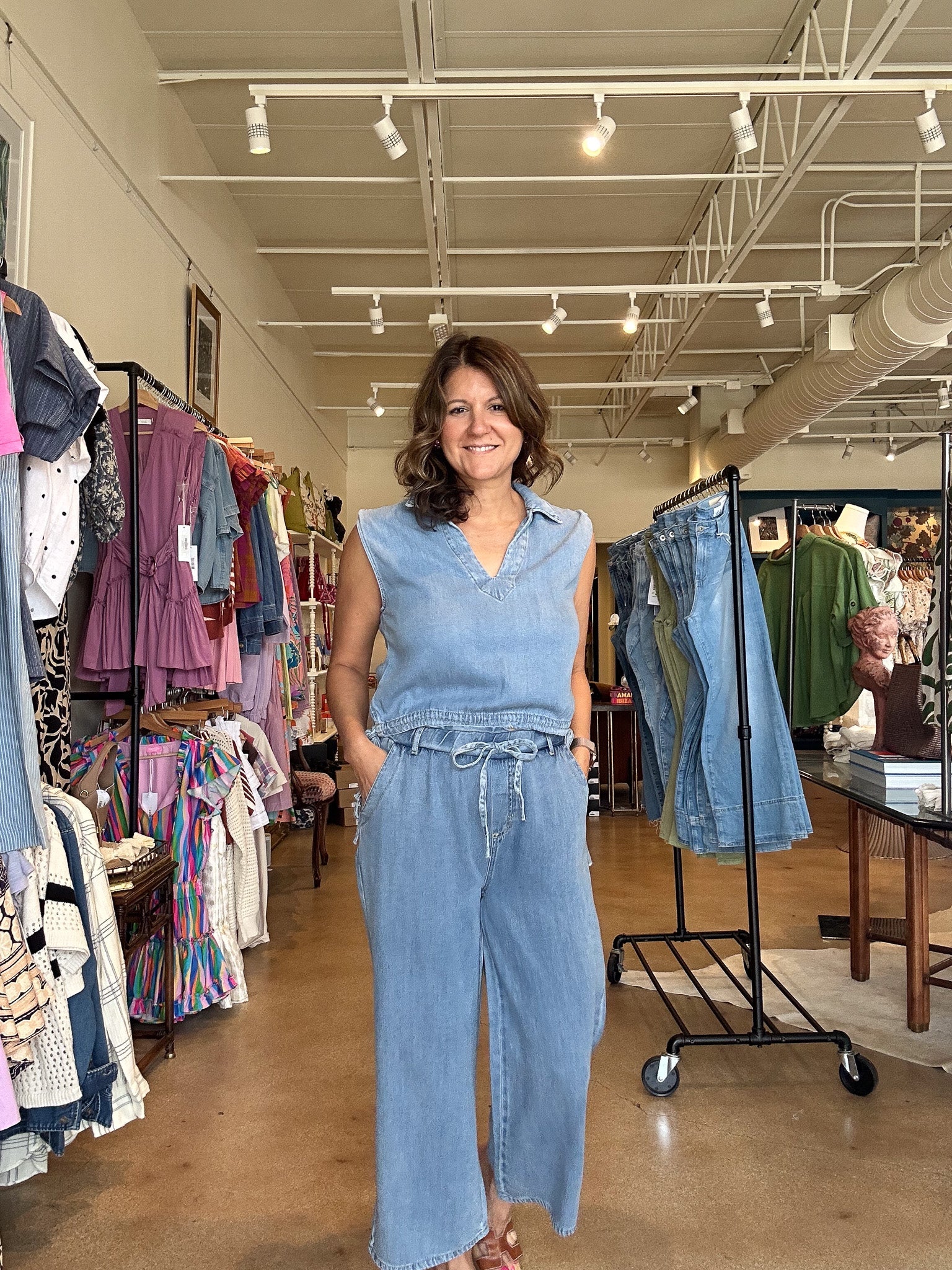 Capricorn Denim Top - Elle Maxine