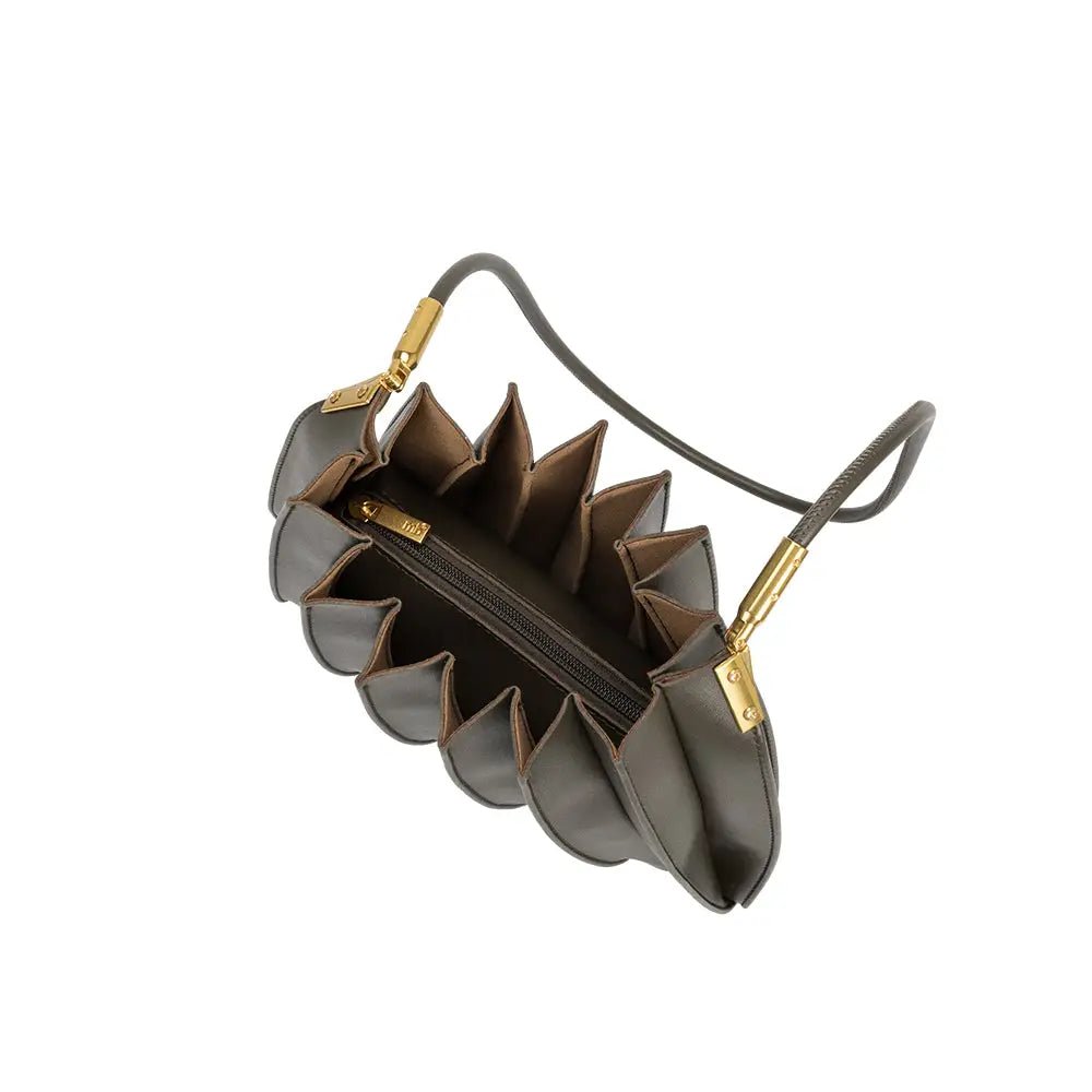 Carrie Pleated Bag - Olive - Elle Maxine