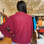 Change of Pace Sweater - Crimson - Elle Maxine