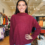 Change of Pace Sweater - Crimson - Elle Maxine