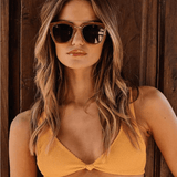 Chloe Sunglasses - Maple/Green - Elle Maxine