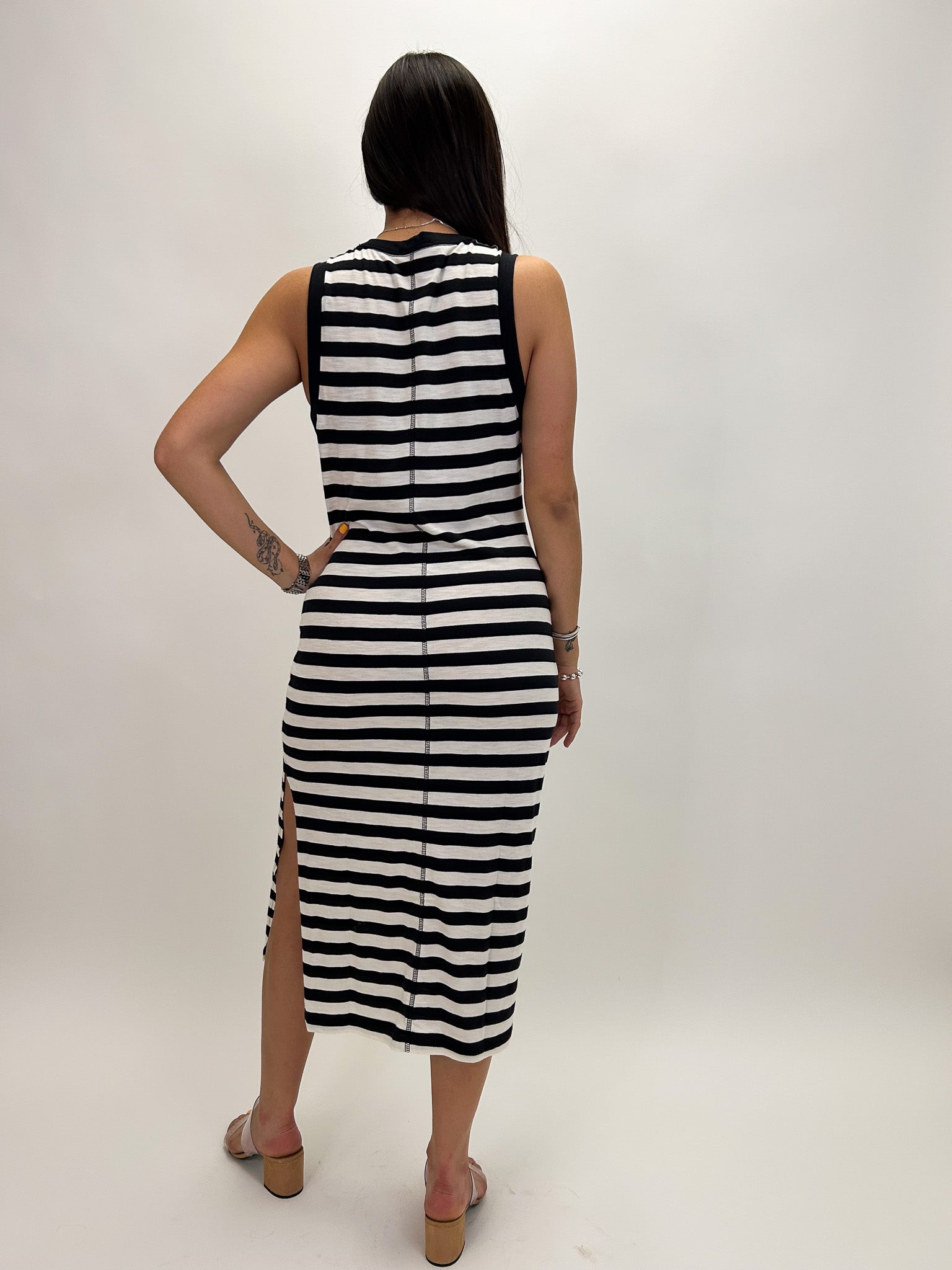 Contrast Trim Maxi - Stripe - Elle Maxine