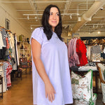 Cora Elastic Shift Dress - Lavender - Elle Maxine