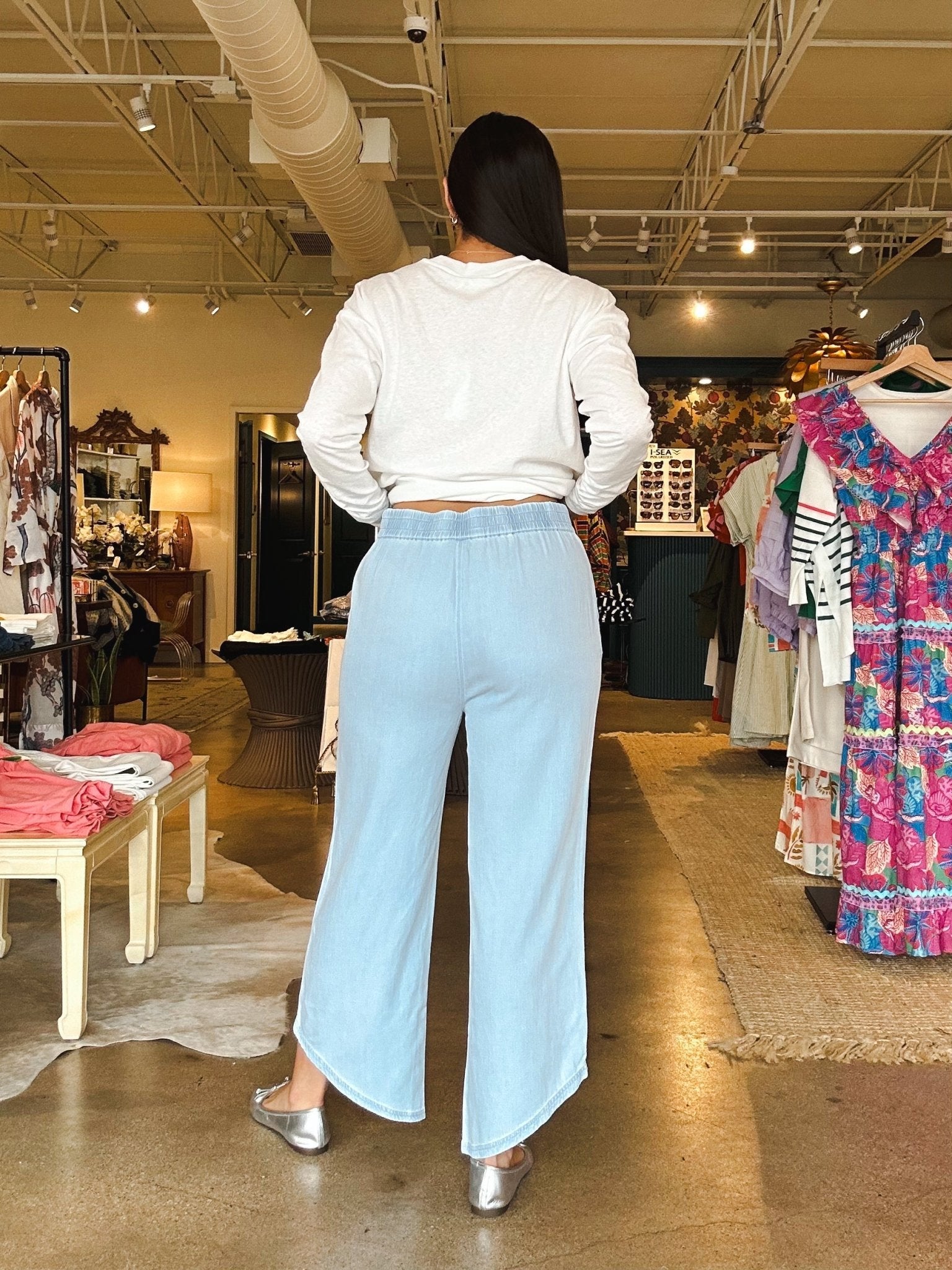 Crawford Pant - Chambray - Elle Maxine
