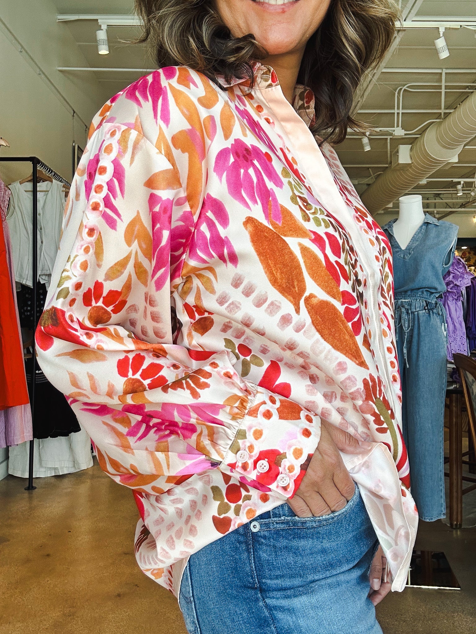 Dani Floral Scarf Blouse - Elle Maxine
