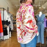 Dani Floral Scarf Blouse - Elle Maxine