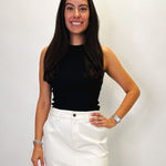 Dressy Twist Tee - Black - Elle Maxine