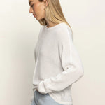 Easy Knitwear Top - White - Elle Maxine