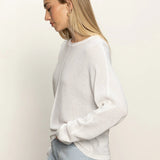 Easy Knitwear Top - White - Elle Maxine