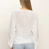 Easy Knitwear Top - White - Elle Maxine