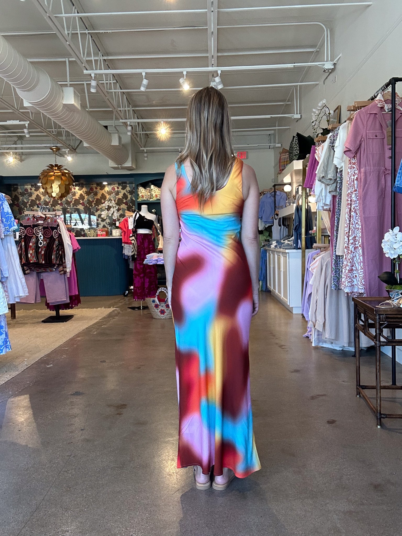 Erina Maxi Dress - Mirage Print - Elle Maxine