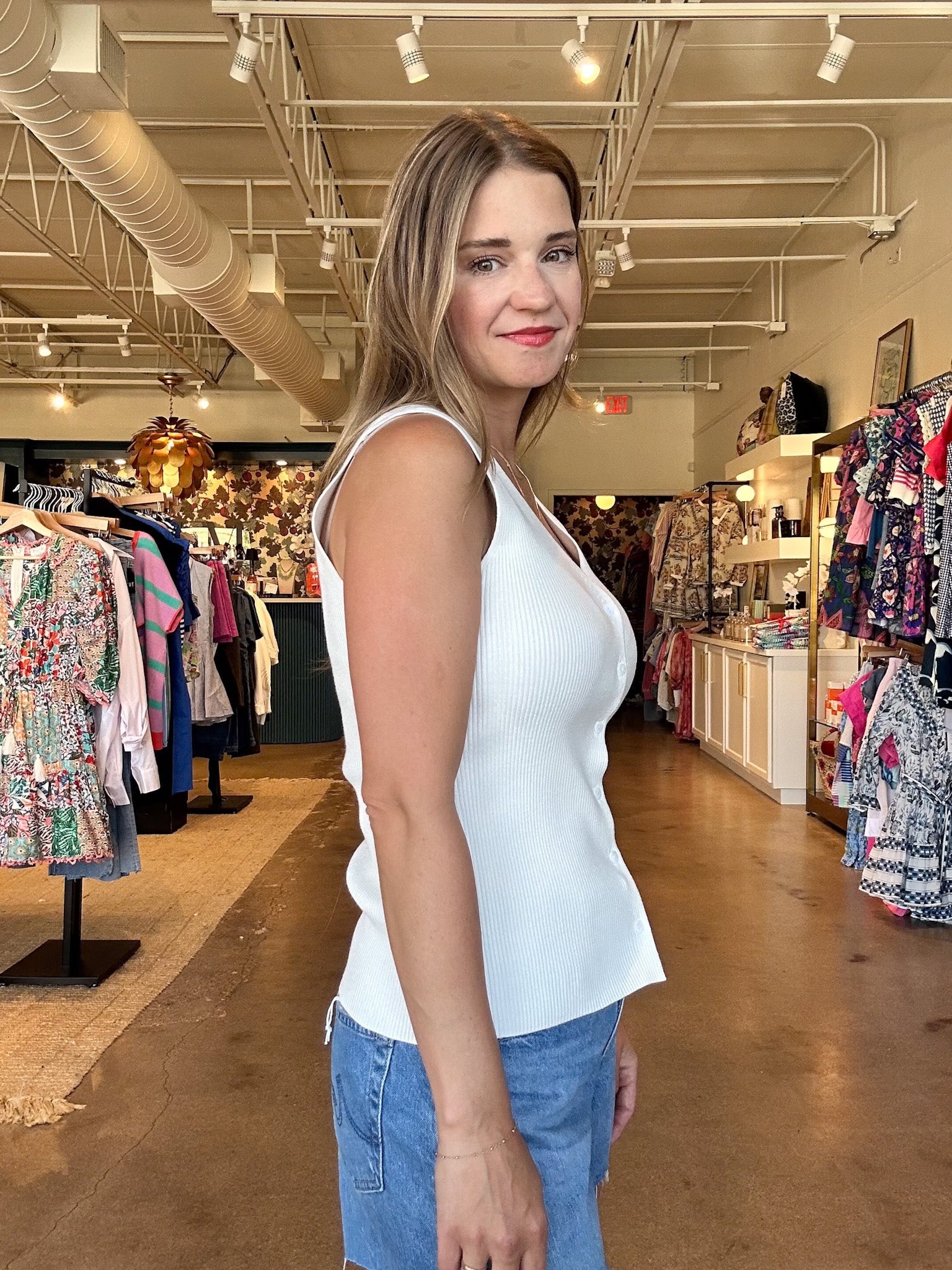 Eris Knit Vest - White - Elle Maxine