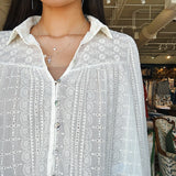 Esme Eyelet Collared Blouse - Elle Maxine