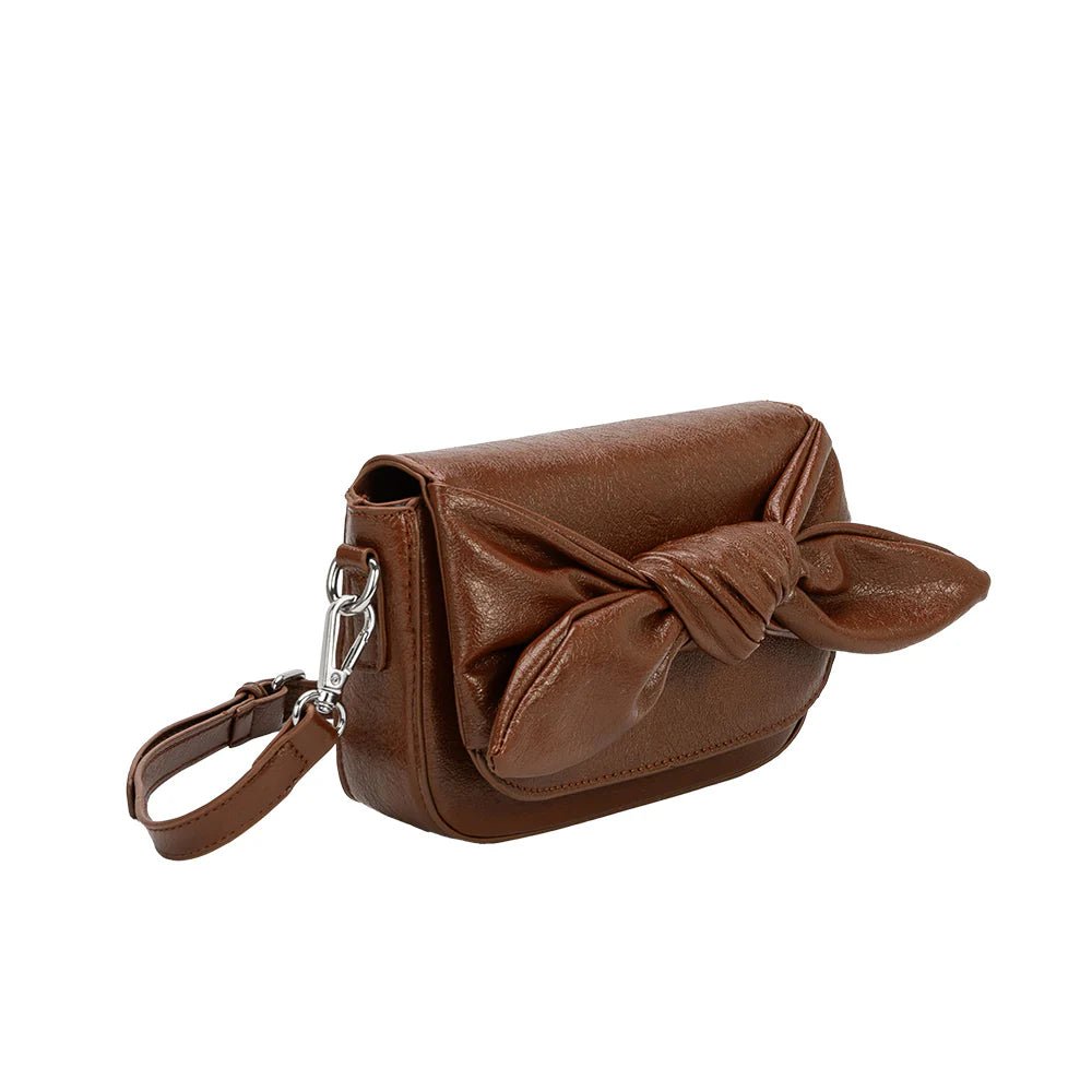 Faye Bow Clutch - Chocolate - Elle Maxine