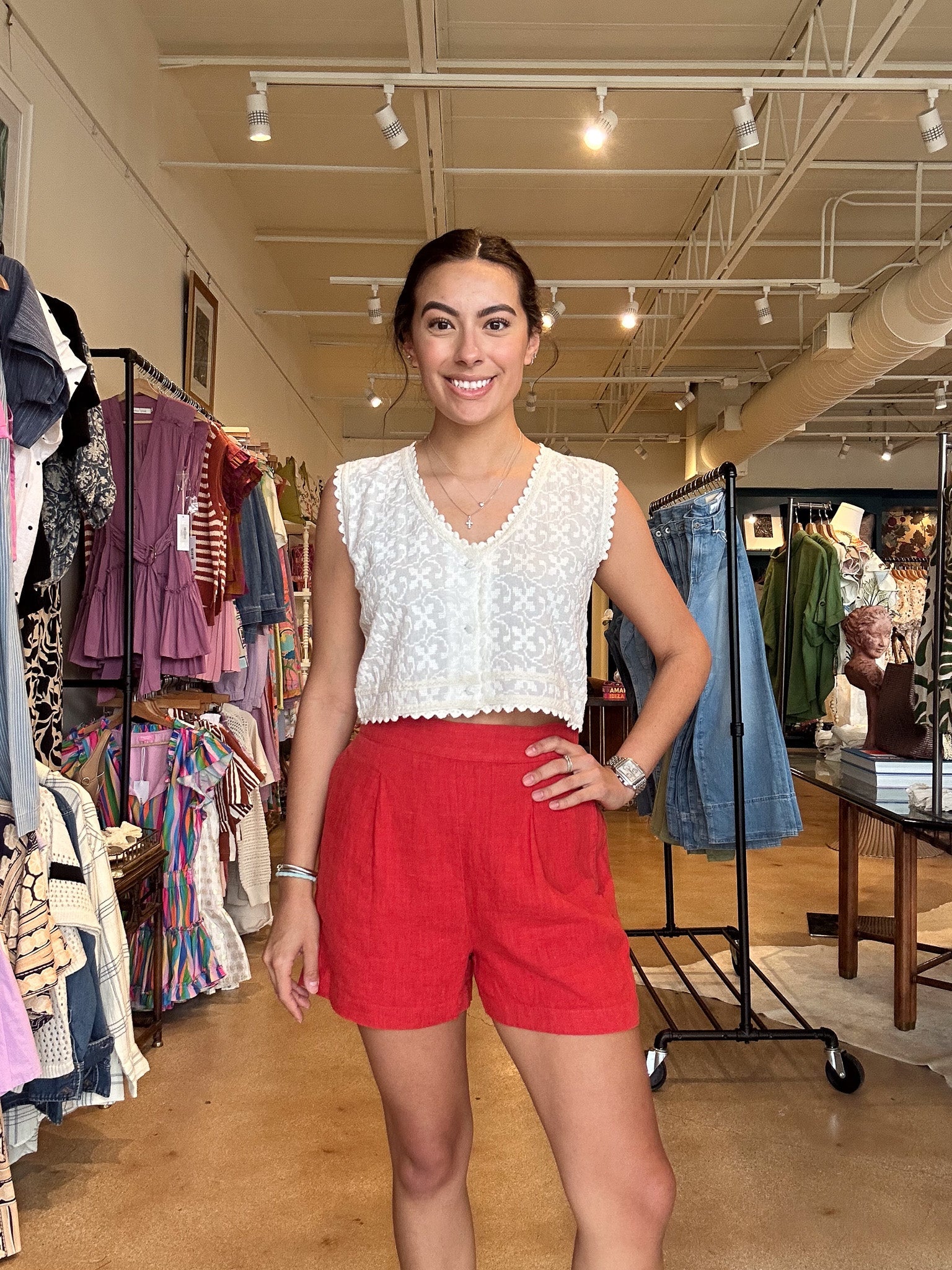 Fedra Short - Salsa Red - Elle Maxine