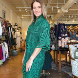 Francie Green Lace Tunic Dress - Elle Maxine