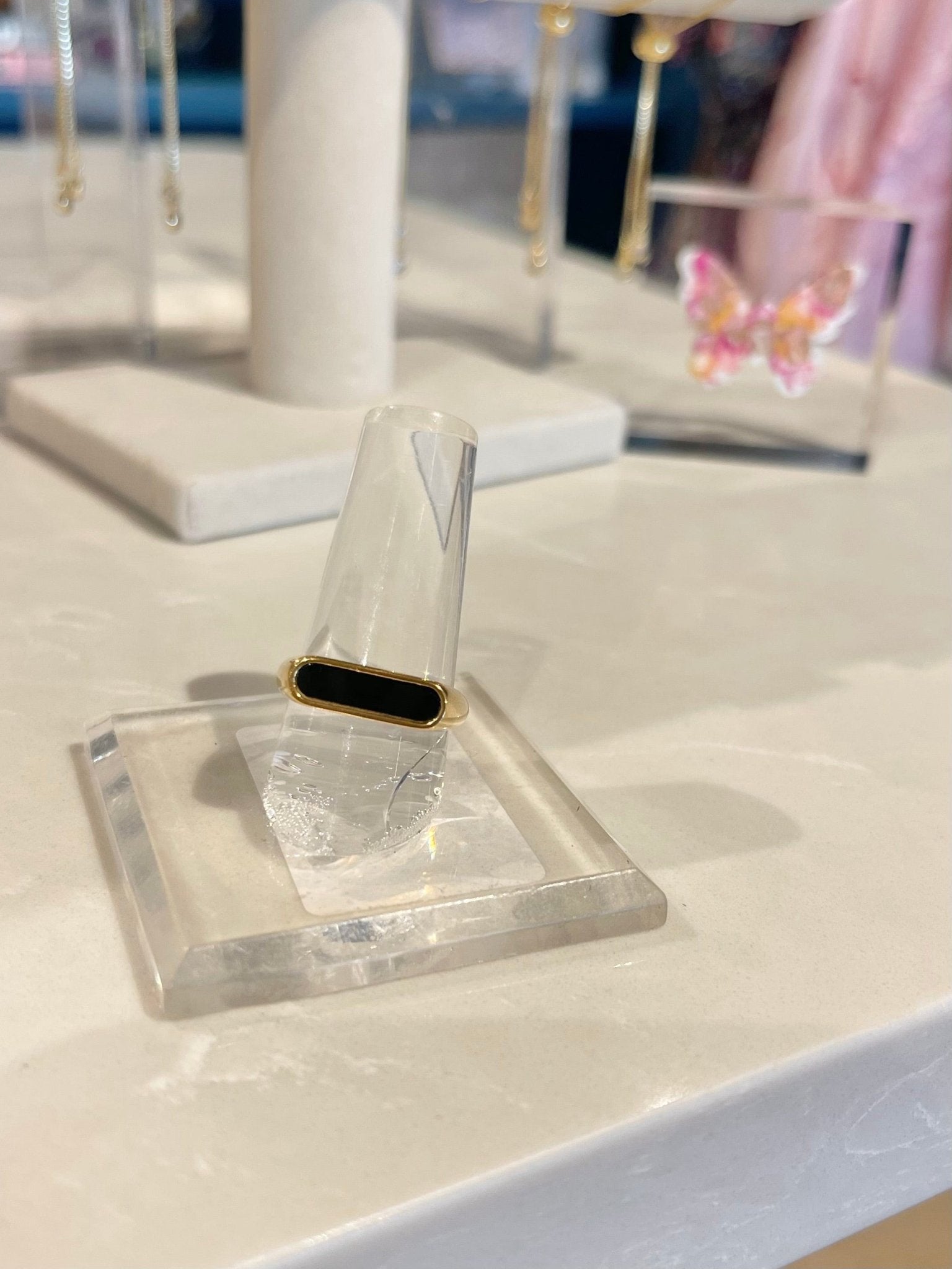Gemstone Bar Ring - Elle Maxine