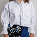 Georgina Lace Top - White - Elle Maxine