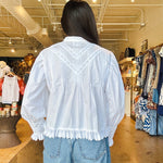 Georgina Lace Top - White - Elle Maxine