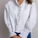 Georgina Lace Top - White - Elle Maxine