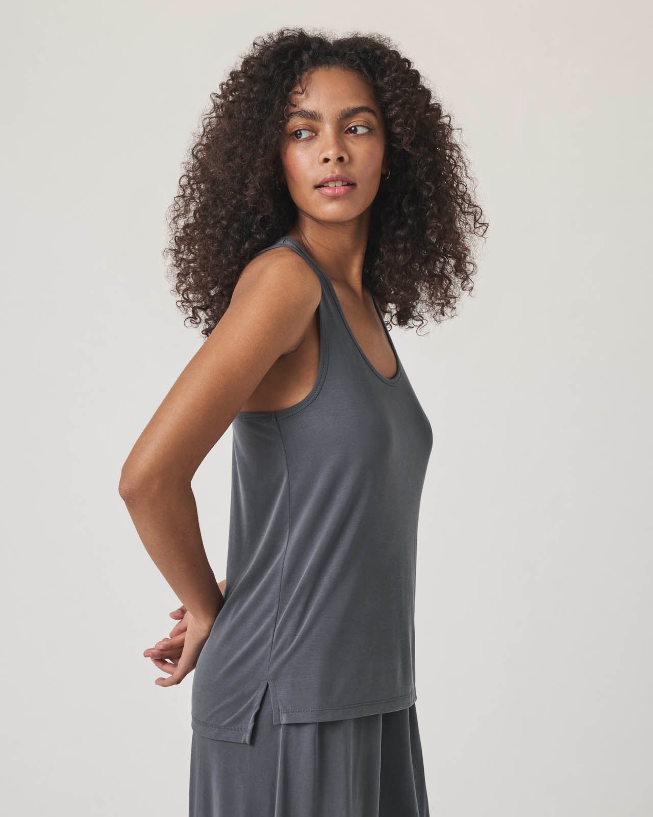 Giada Sandwash Tank - Ink - Elle Maxine