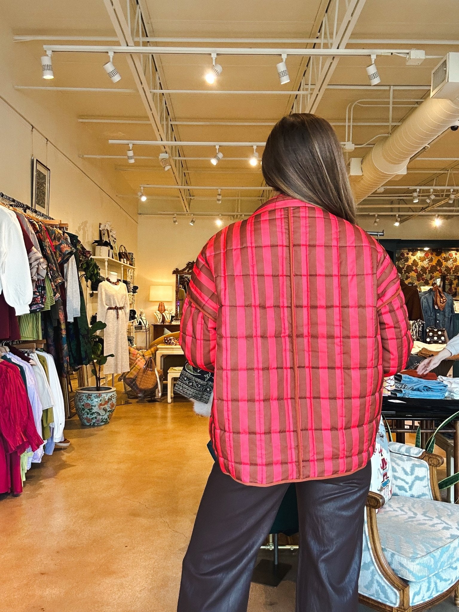 Gigi Stripe Quilted Jacket - Elle Maxine