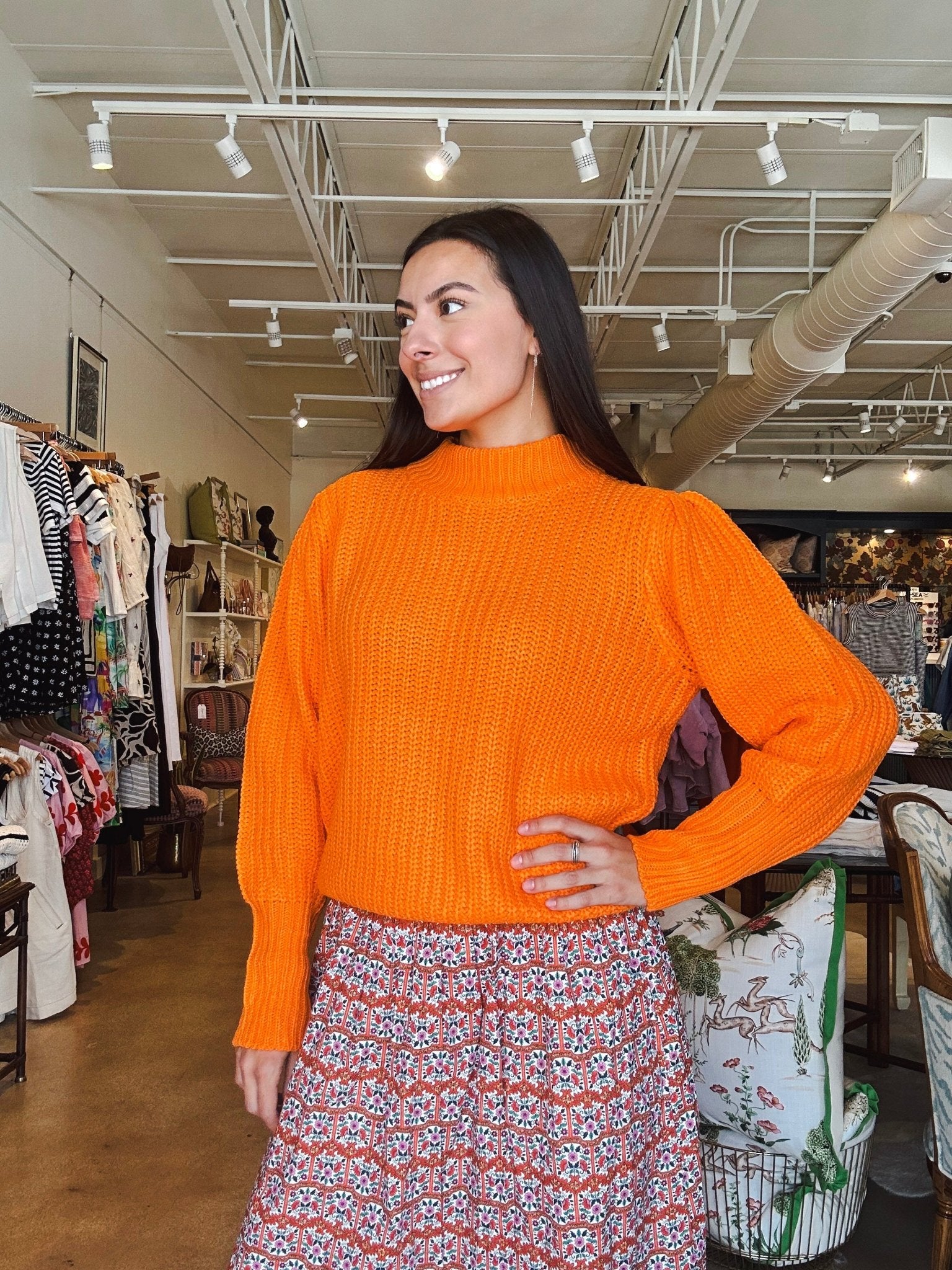 Heidi Sweater - Orange - Elle Maxine