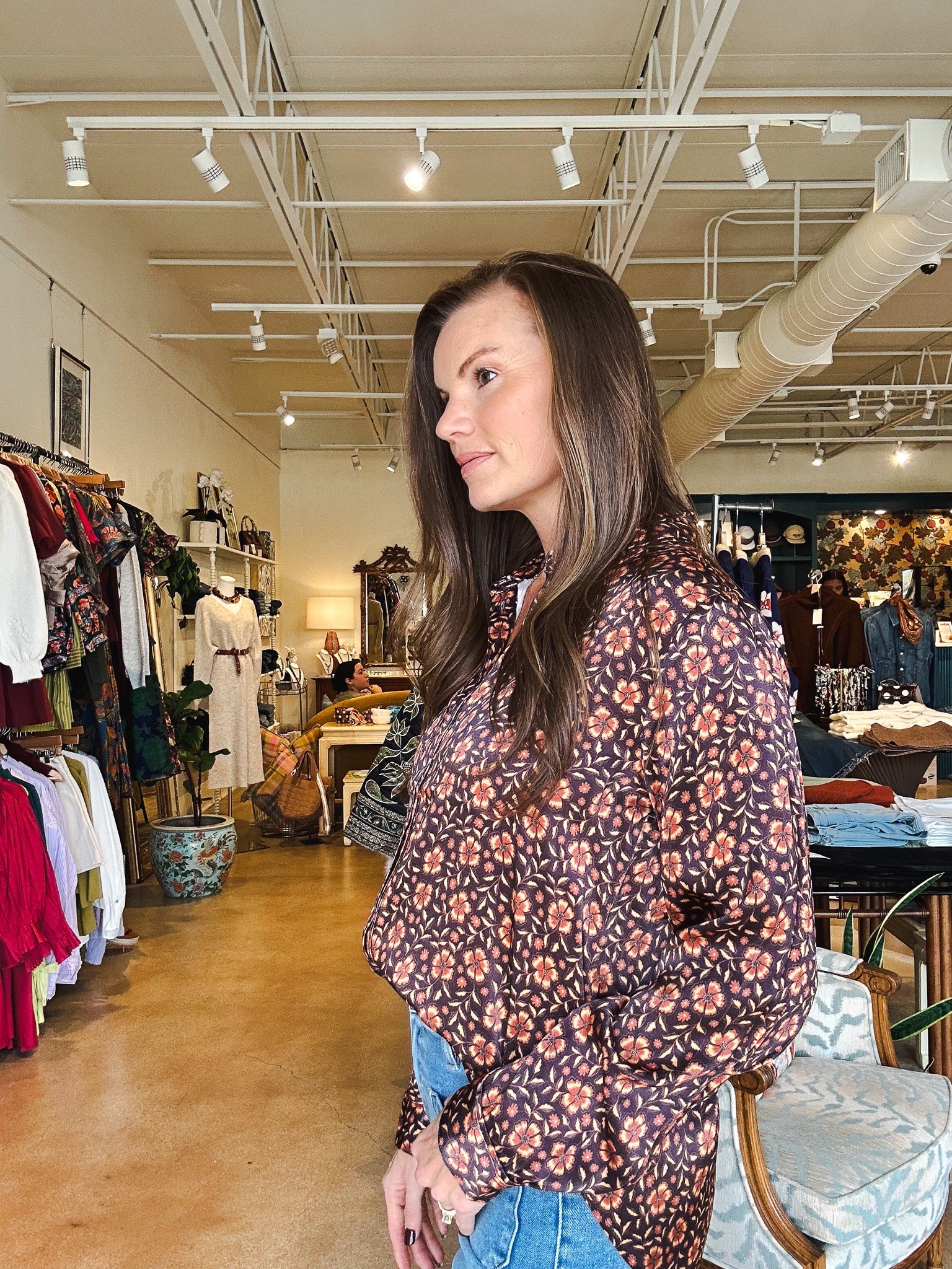 Holden Button Down Top - Pansy - Elle Maxine