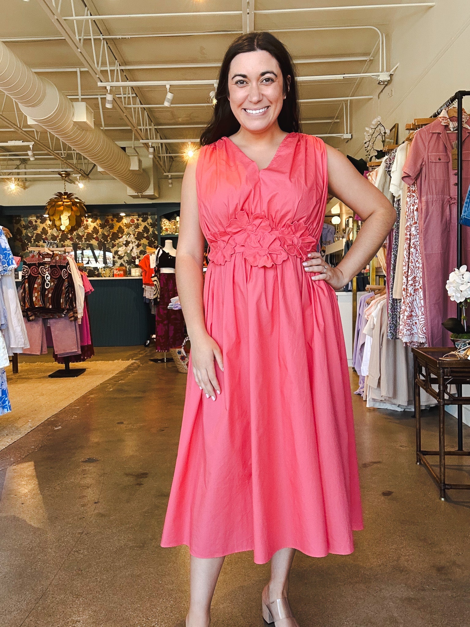 Ilona Floral Belted Dress - Elle Maxine