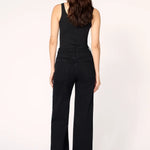 Inkwell Cropped Wide Leg Jeans - Black - Elle Maxine