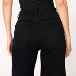 Inkwell Cropped Wide Leg Jeans - Black - Elle Maxine